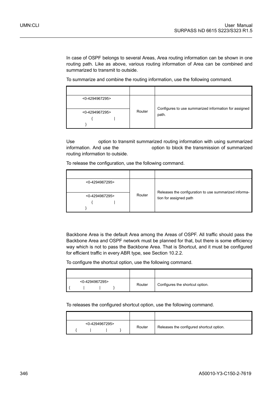 5 area range, 6 shortcut area, 5 area range 10.2.6.6 shortcut area | Siemens S223 User Manual | Page 346 / 381