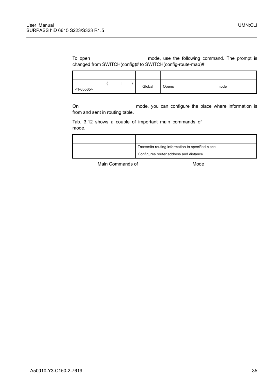 12 route-map configuration mode, Route-map configuration mode | Siemens S223 User Manual | Page 35 / 381