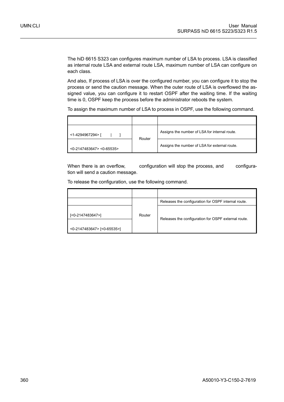 4 maximum process of lsa | Siemens S223 User Manual | Page 360 / 381