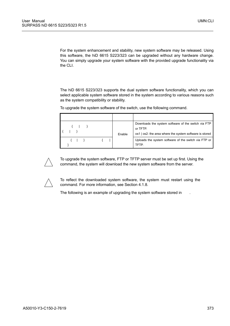11 system software upgrade, 1 general upgrade, System software upgrade | General upgrade | Siemens S223 User Manual | Page 373 / 381