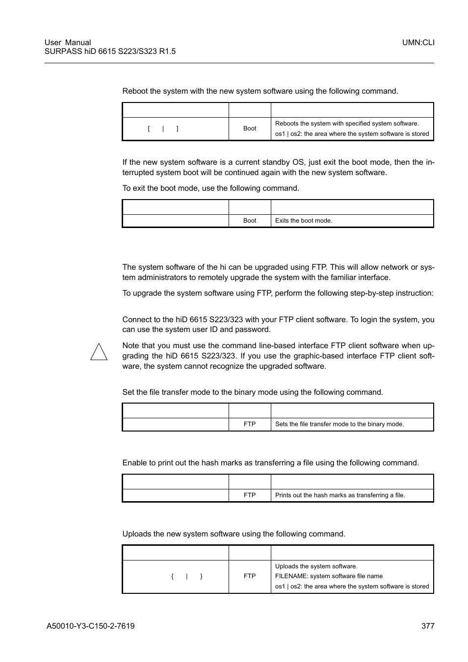 3 ftp upgrade, Ftp upgrade | Siemens S223 User Manual | Page 377 / 381