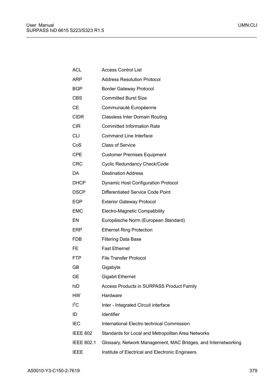 12 abbreviations, Abbreviations | Siemens S223 User Manual | Page 379 / 381