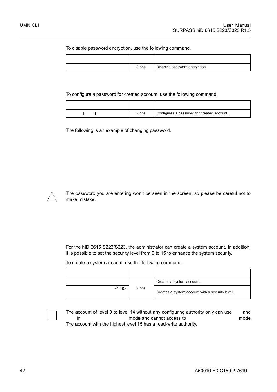 3 changing login password, 4 management for system account, 1 creating system account | Changing login password, Management for system account | Siemens S223 User Manual | Page 42 / 381