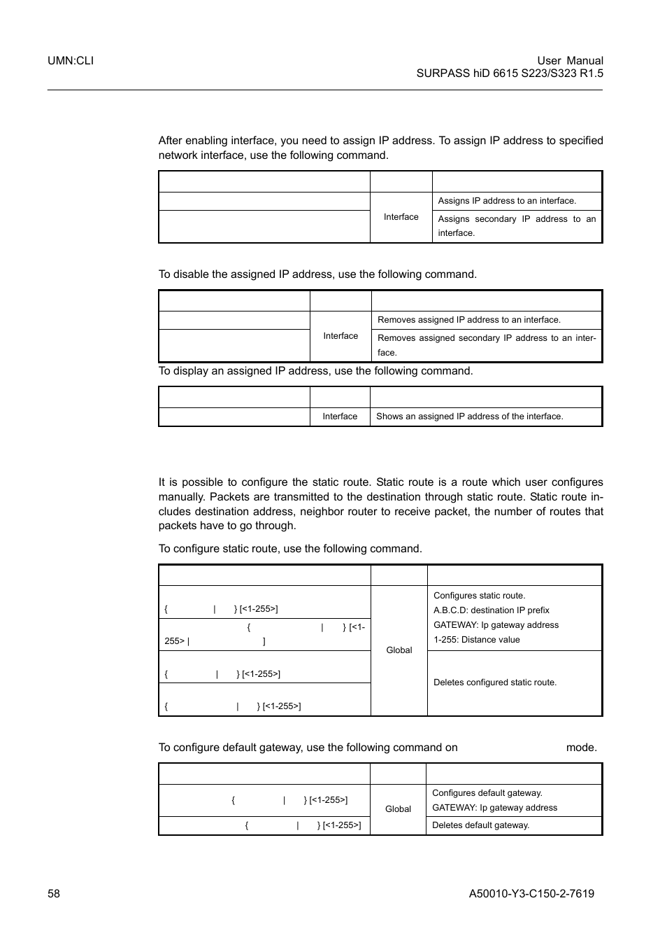 3 assigning ip address to network interface, 4 static route and default gateway, Assigning ip address to network interface | Static route and default gateway | Siemens S223 User Manual | Page 58 / 381