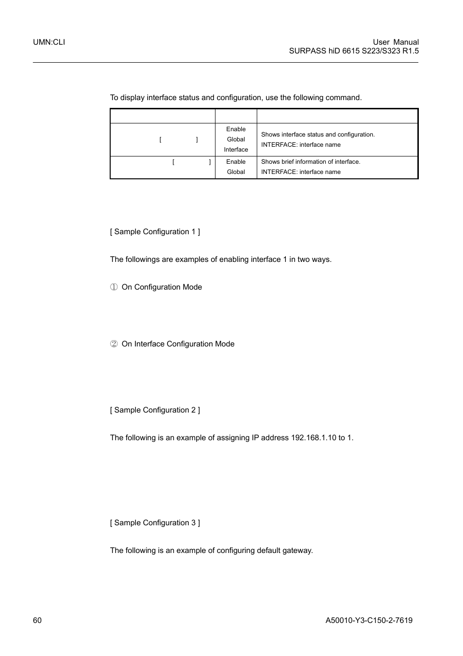 7 displaying interface, 8 sample configuration, Displaying interface | Sample configuration | Siemens S223 User Manual | Page 60 / 381