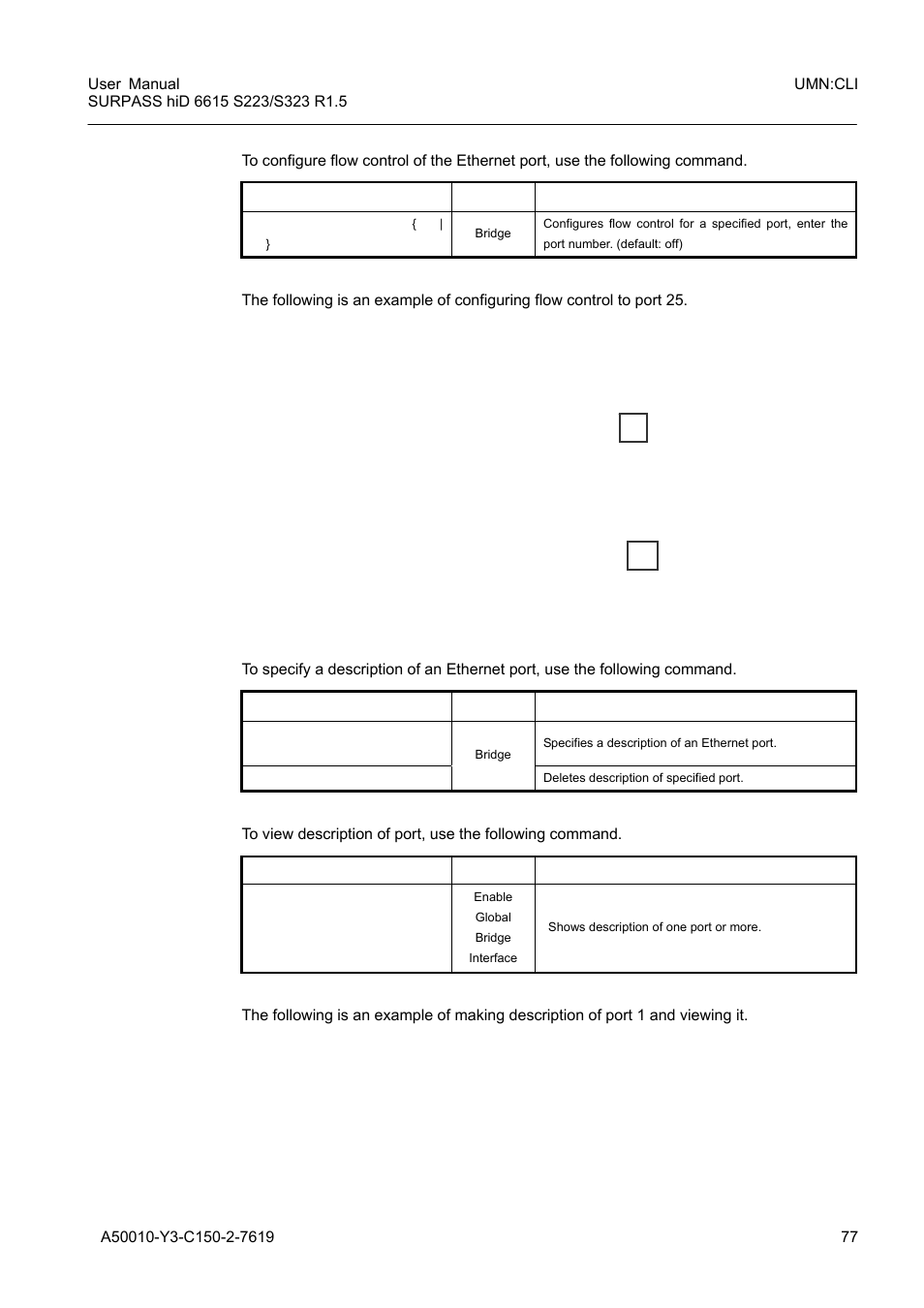 6 port description, Port description | Siemens S223 User Manual | Page 77 / 381