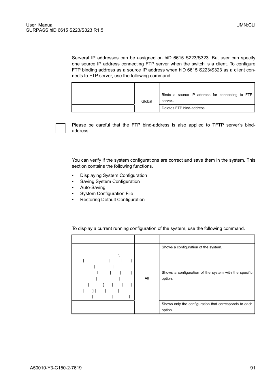 14 assigning ip address of ftp client, 2 configuration management, 1 displaying system configuration | Assigning ip address of ftp client, Configuration management, Displaying system configuration | Siemens S223 User Manual | Page 91 / 381