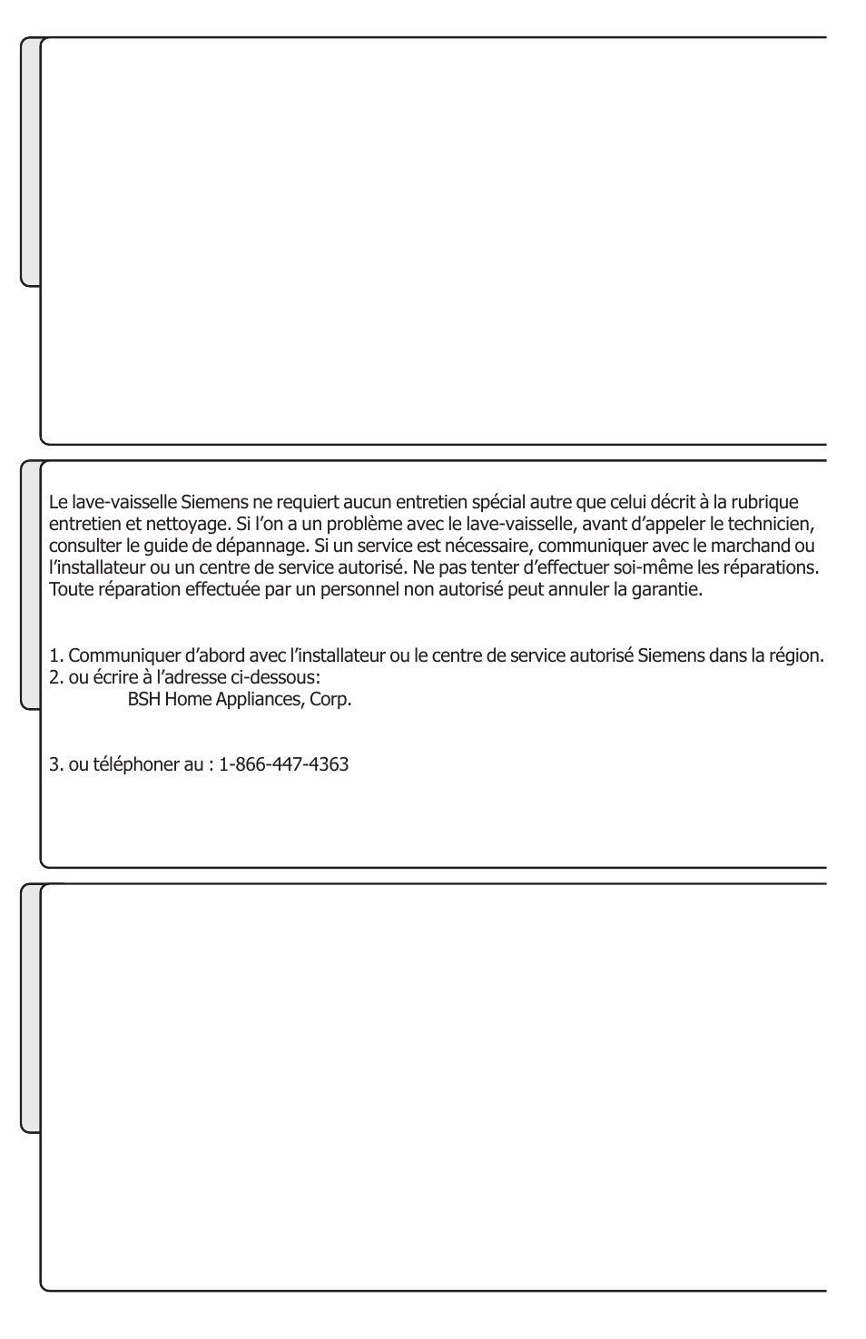Customer service, Service a la clientele, Servicio al cliente | Siemens SL34A User Manual | Page 57 / 66