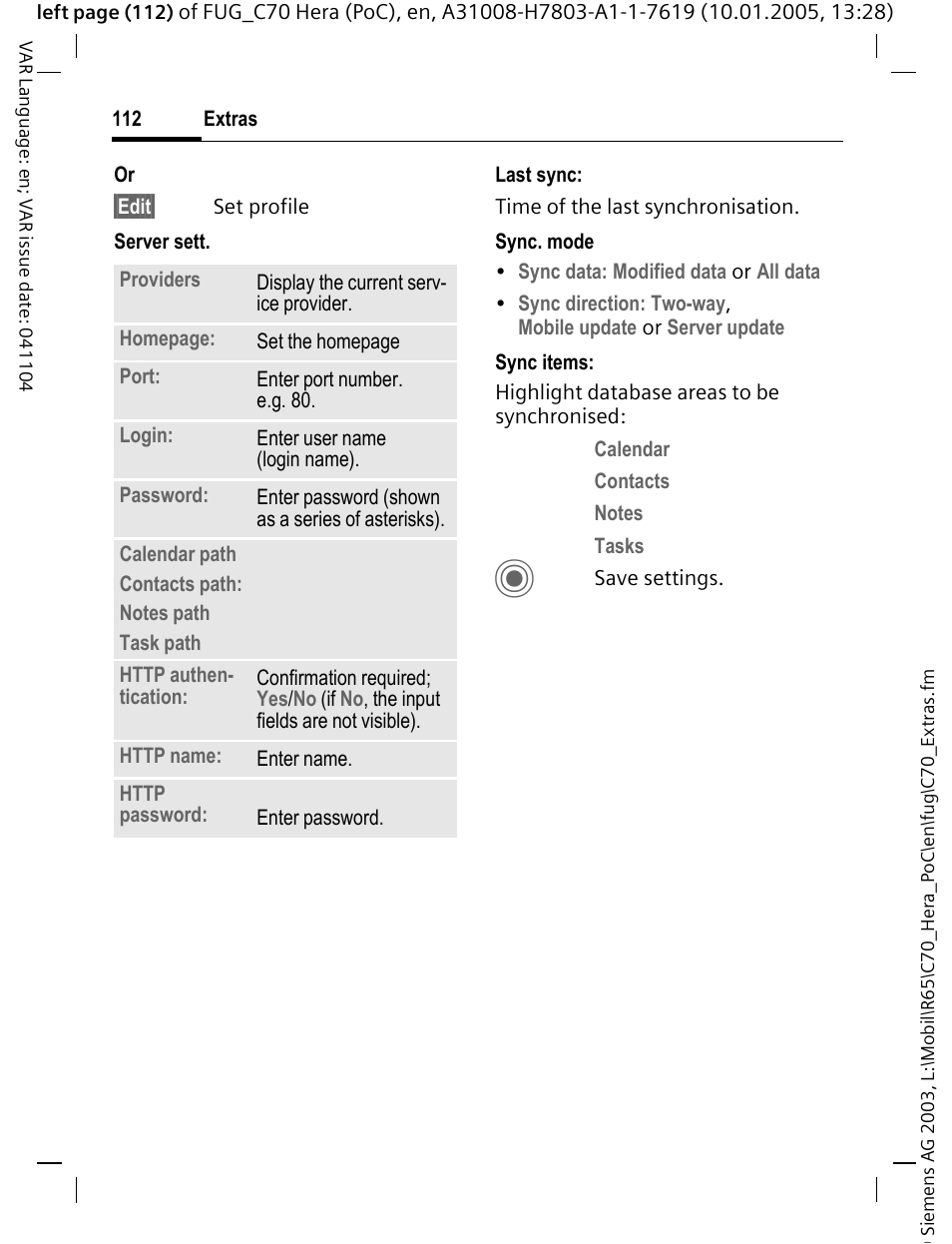 Siemens CT70 User Manual | Page 113 / 144