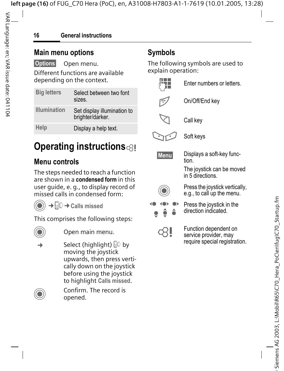 Operating instructions, D f e, H i g | Siemens CT70 User Manual | Page 17 / 144