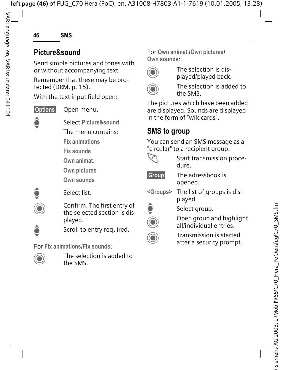 Siemens CT70 User Manual | Page 47 / 144