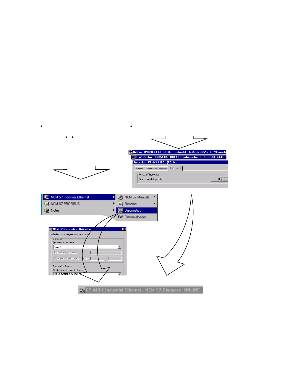 1 installing and starting ncm s7 diagnostics | Siemens Simantic Net NCM for Industrial Ethernet S7 User Manual | Page 178 / 222