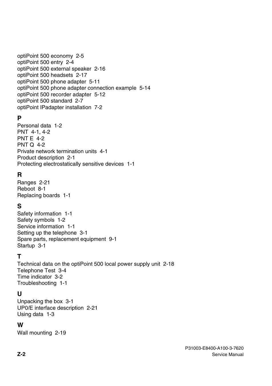 Siemens OPTIPOINT 500 User Manual | Page 120 / 120