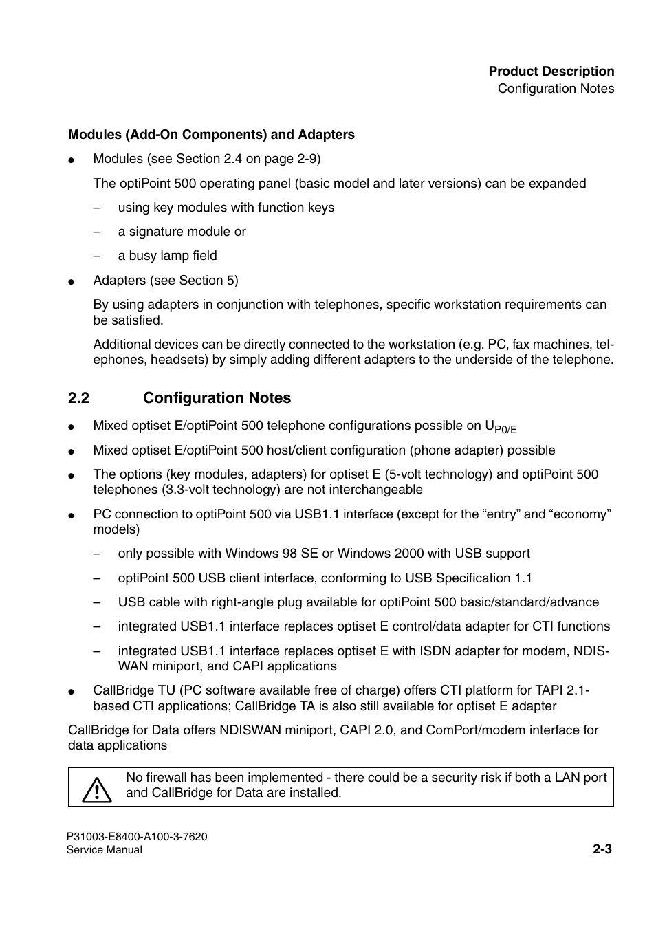 Siemens OPTIPOINT 500 User Manual | Page 17 / 120