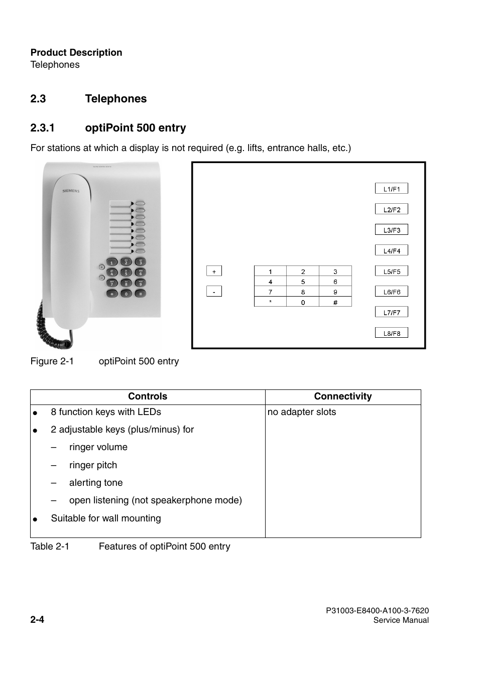 Siemens OPTIPOINT 500 User Manual | Page 18 / 120