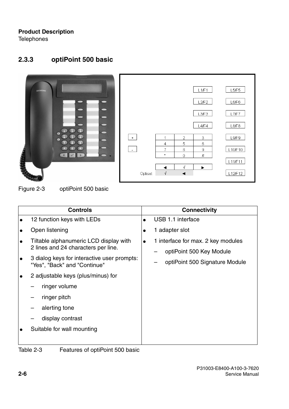 3 optipoint 500 basic | Siemens OPTIPOINT 500 User Manual | Page 20 / 120