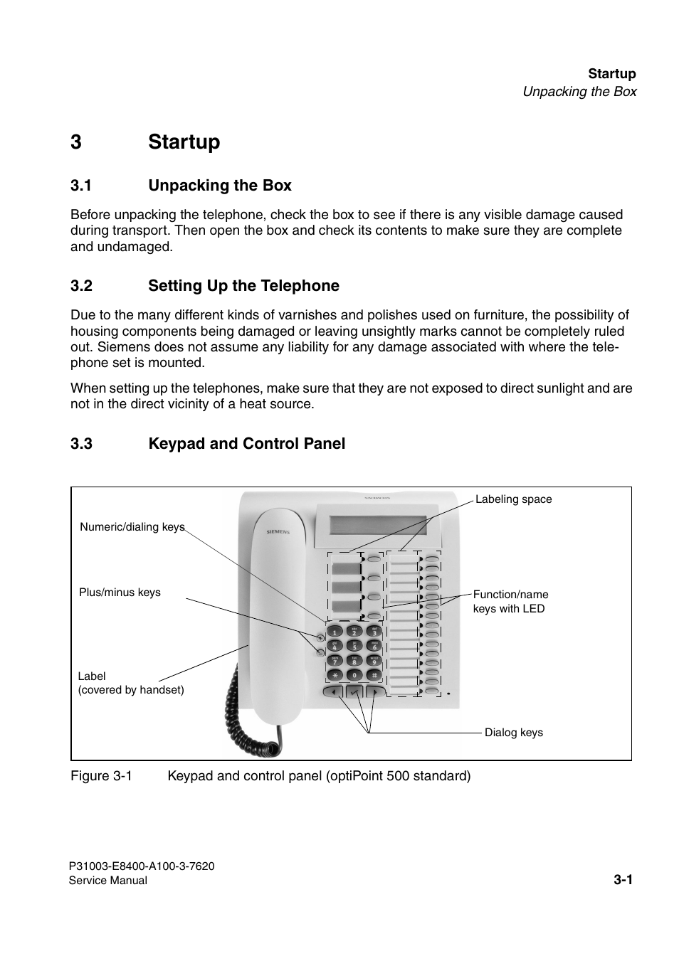 3startup | Siemens OPTIPOINT 500 User Manual | Page 37 / 120