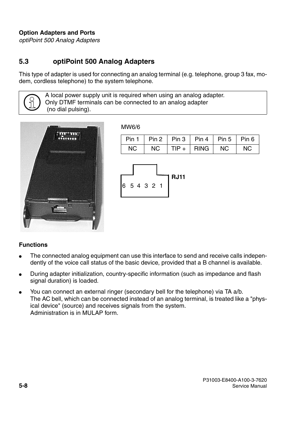 Siemens OPTIPOINT 500 User Manual | Page 54 / 120