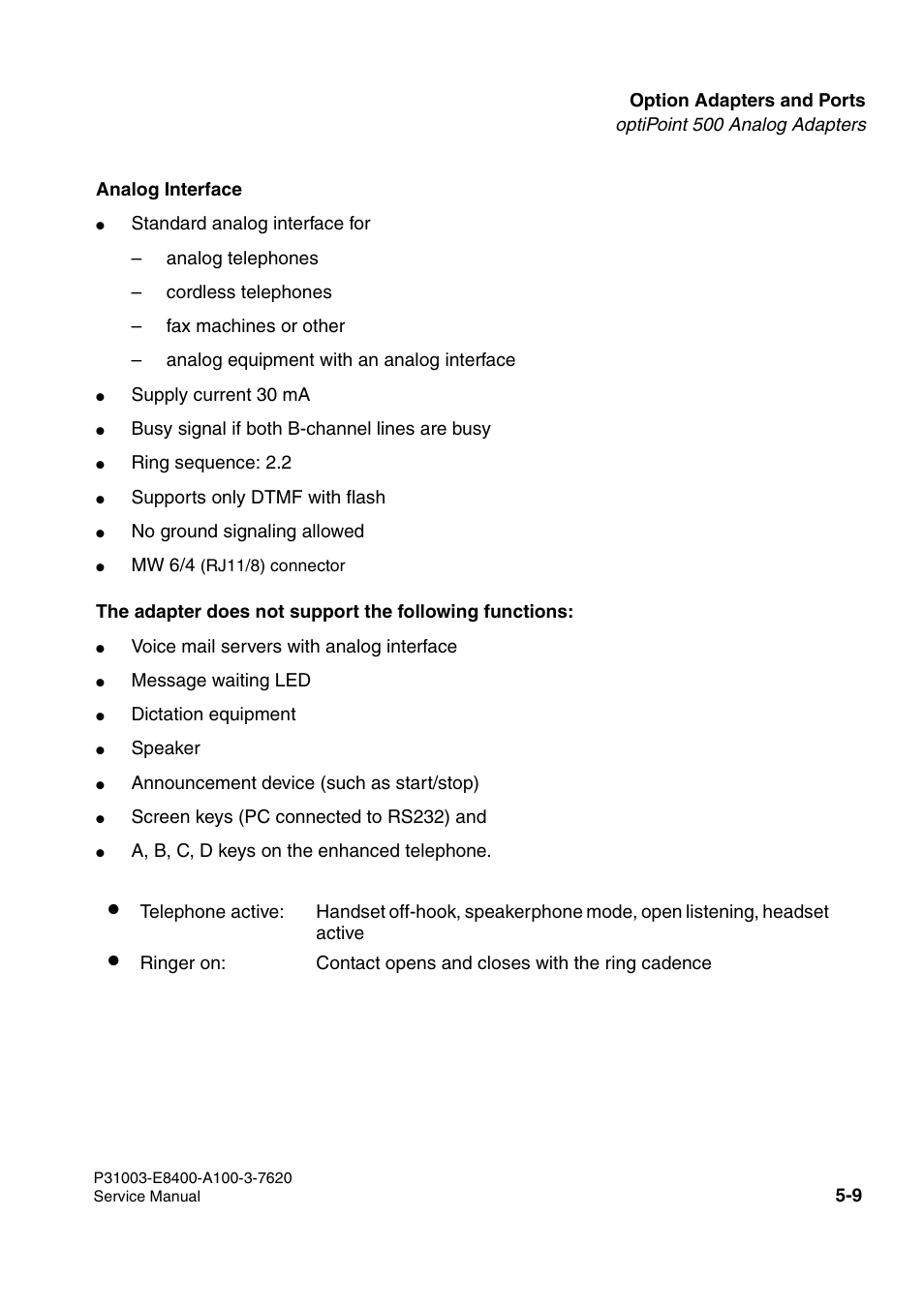 Siemens OPTIPOINT 500 User Manual | Page 55 / 120