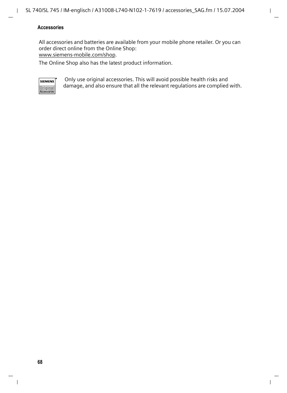 Siemens Gigaset SL 740 User Manual | Page 69 / 76