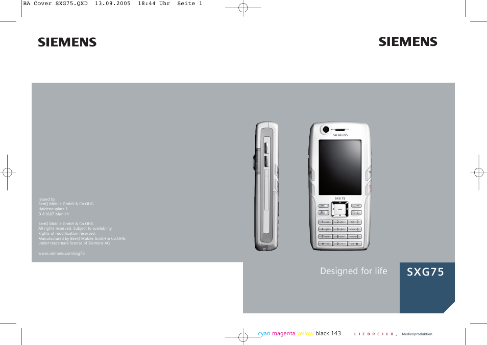 Siemens SXG75 User Manual | 166 pages