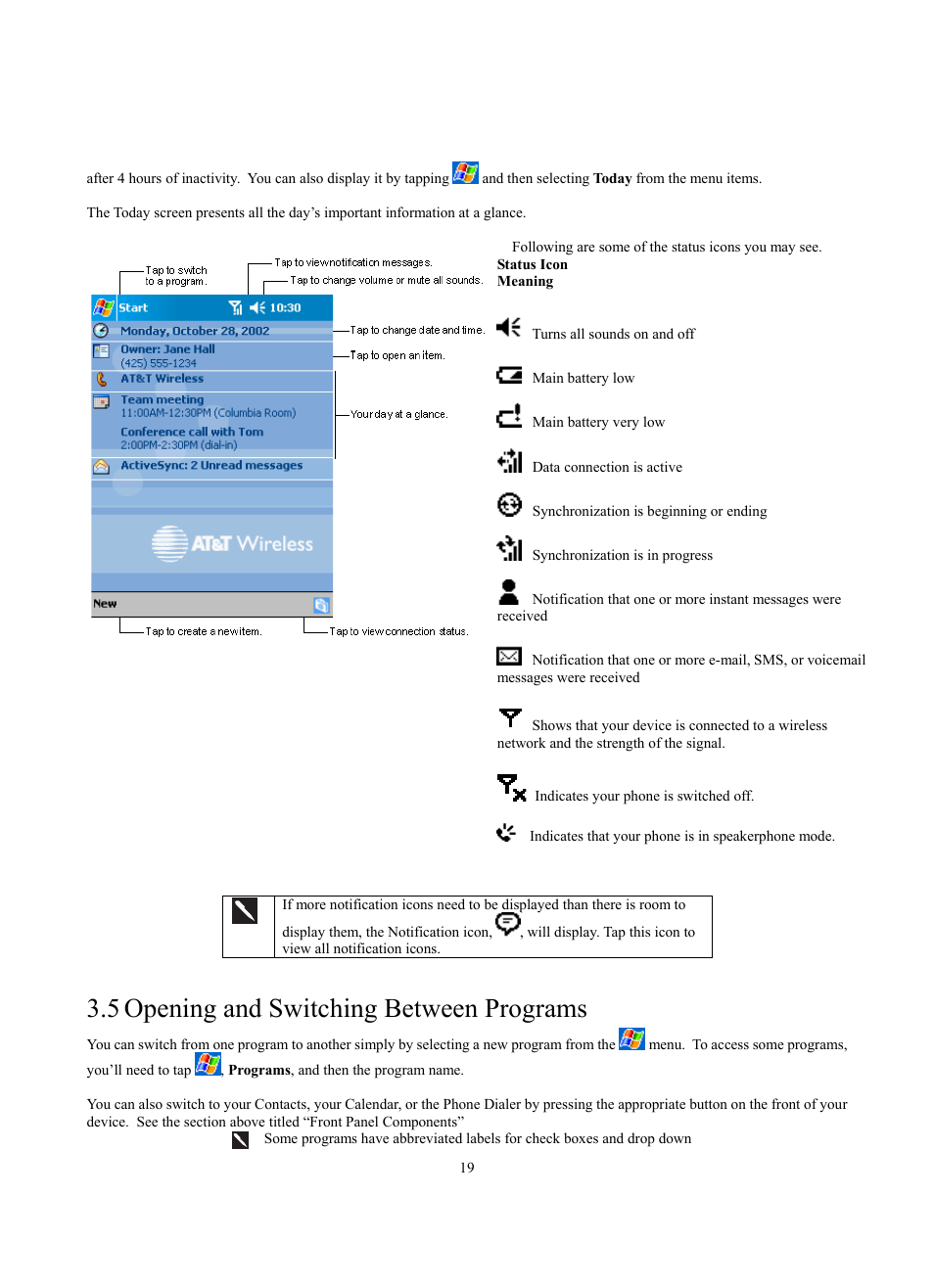 5 opening and switching between programs | Siemens SX56 User Manual | Page 31 / 138