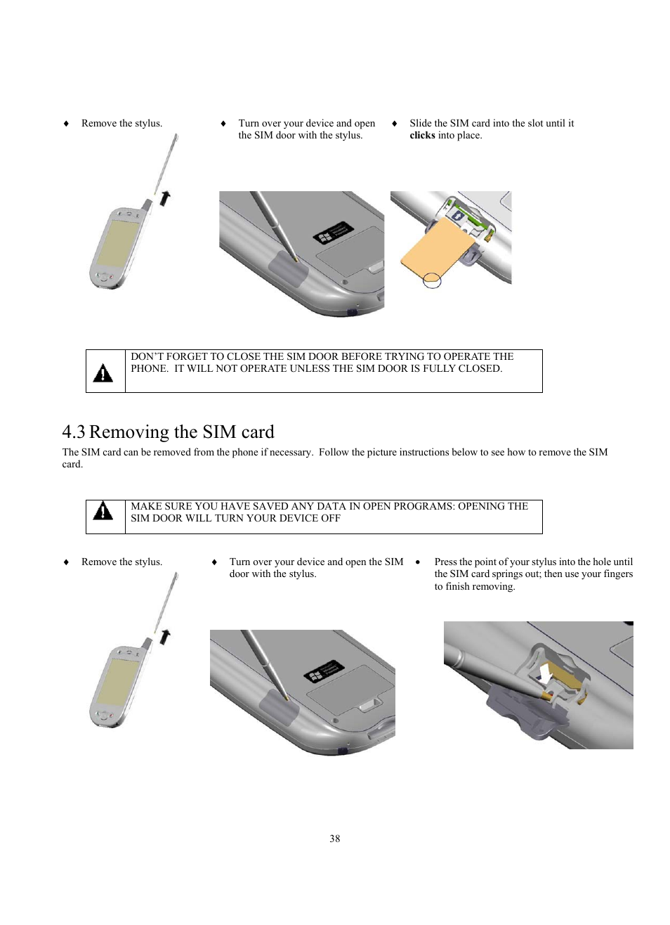 3 removing the sim card | Siemens SX56 User Manual | Page 50 / 138