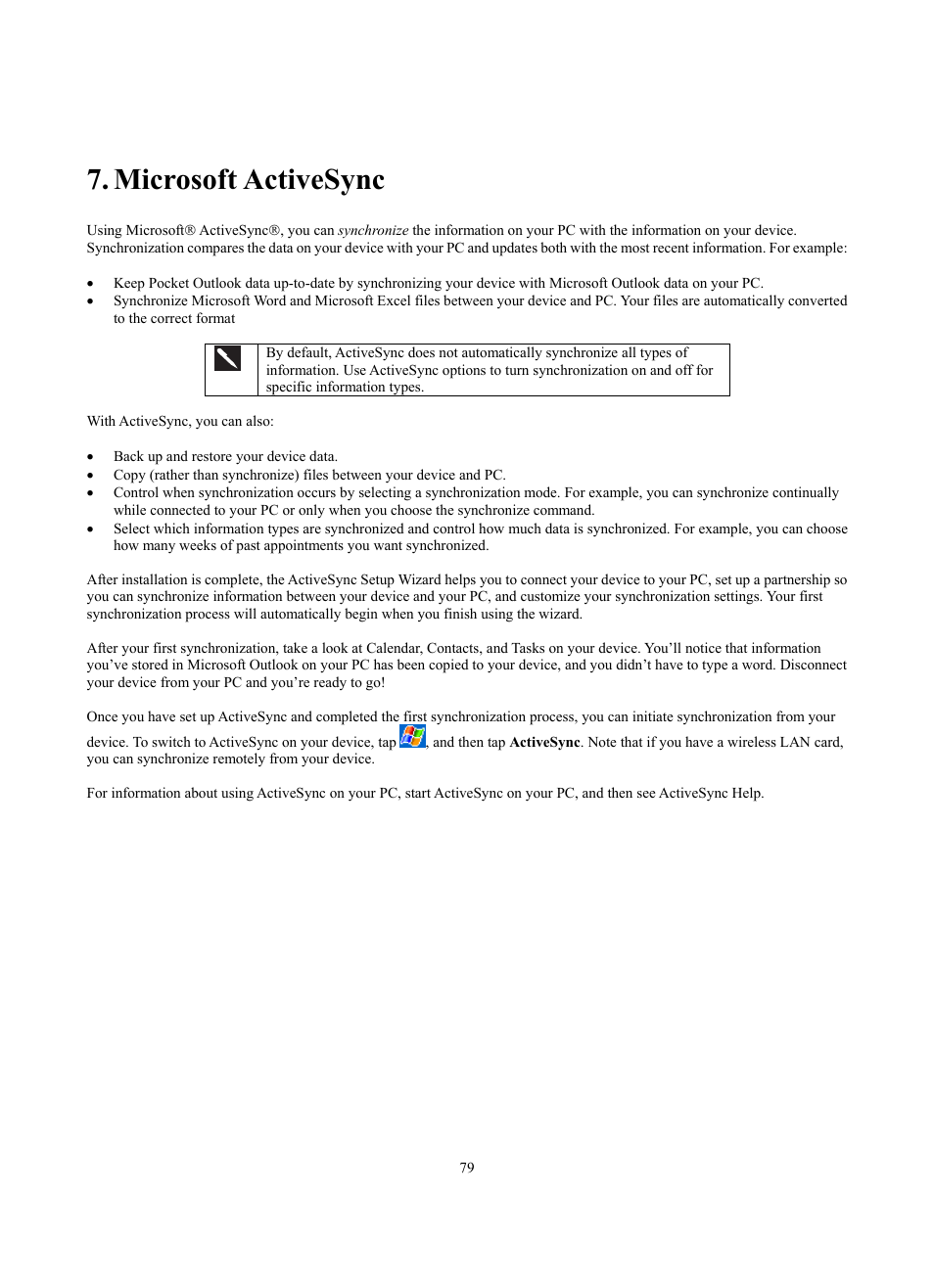 Microsoft activesync | Siemens SX56 User Manual | Page 91 / 138