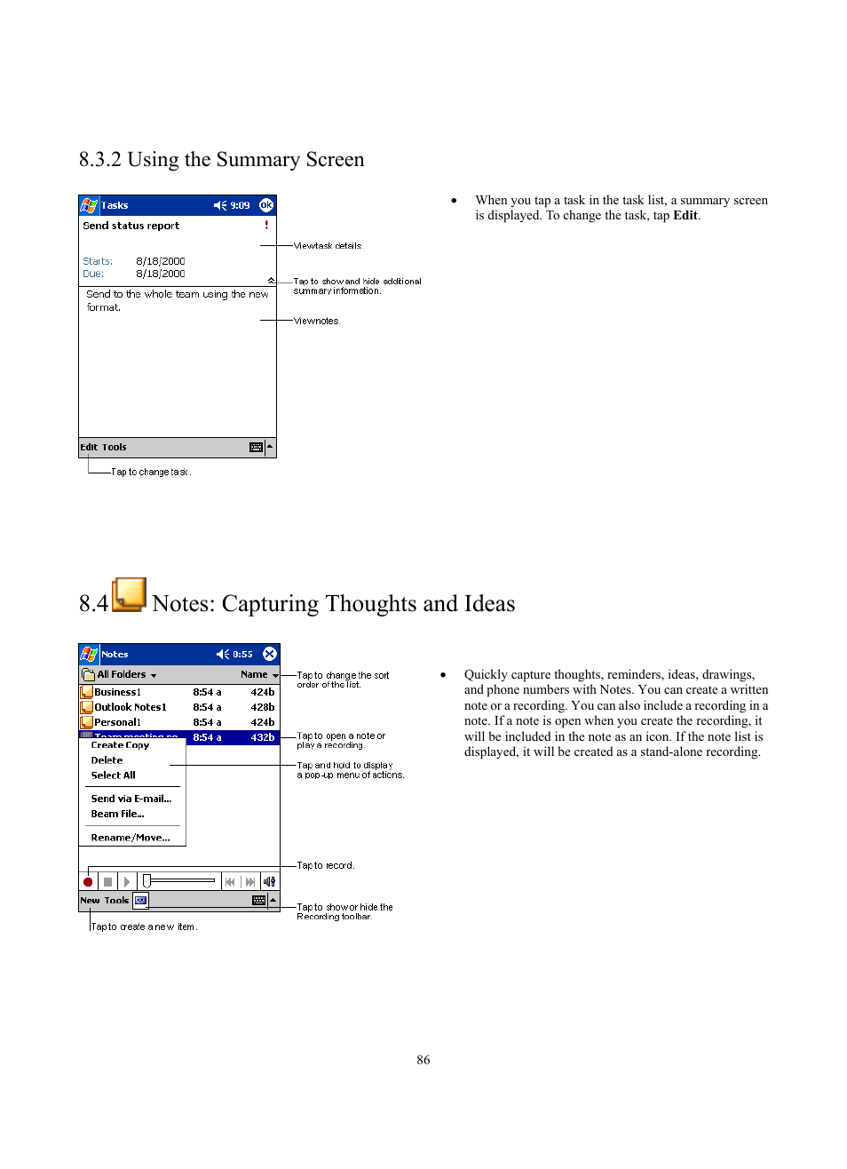 2 using the summary screen | Siemens SX56 User Manual | Page 98 / 138