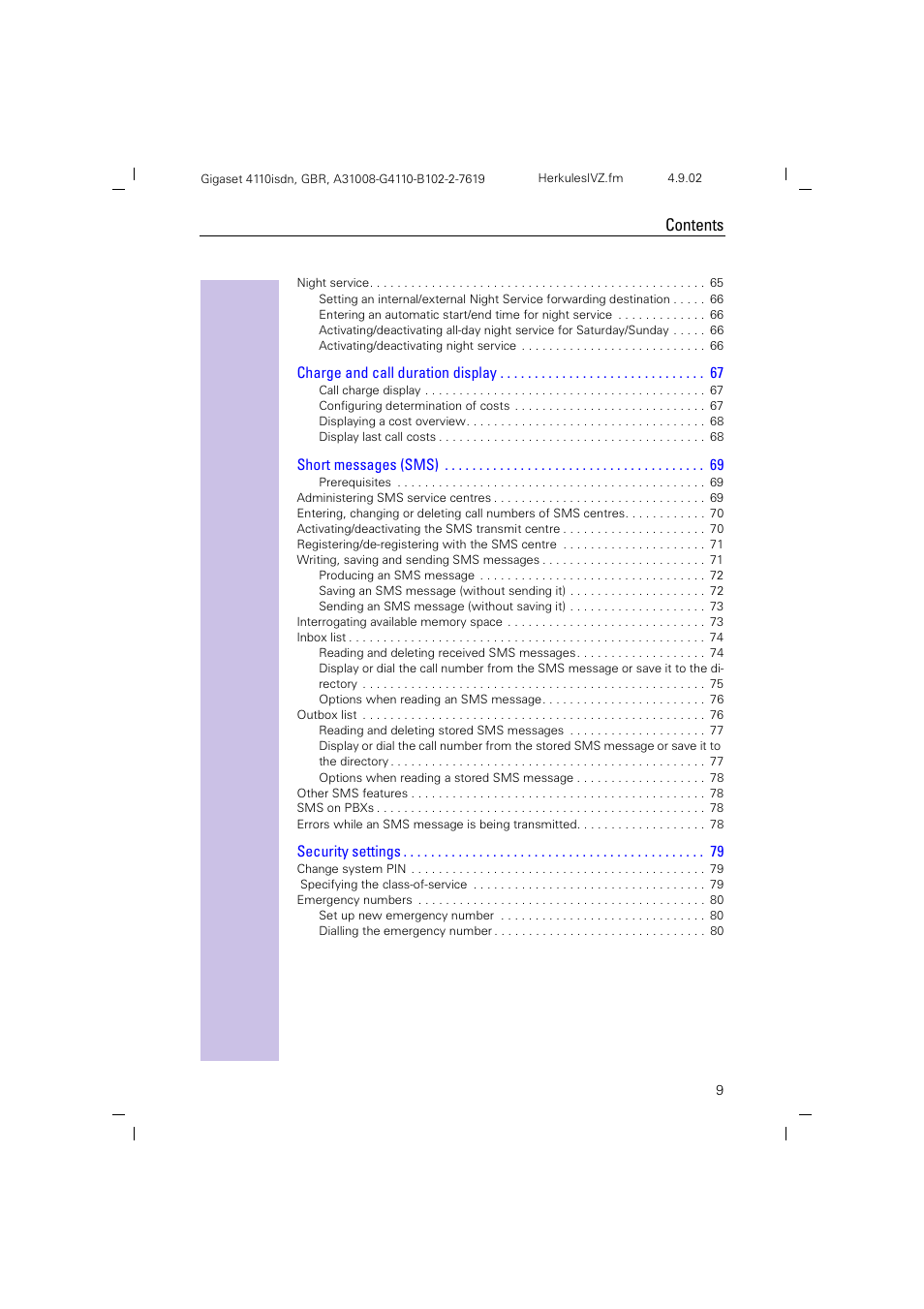 Siemens 4110 User Manual | Page 10 / 116
