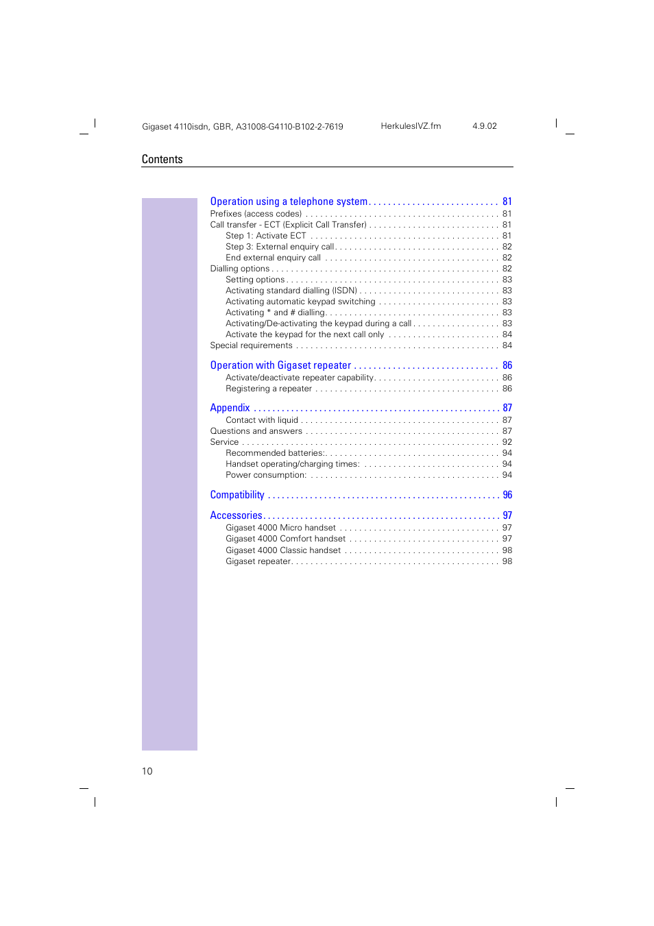 Siemens 4110 User Manual | Page 11 / 116