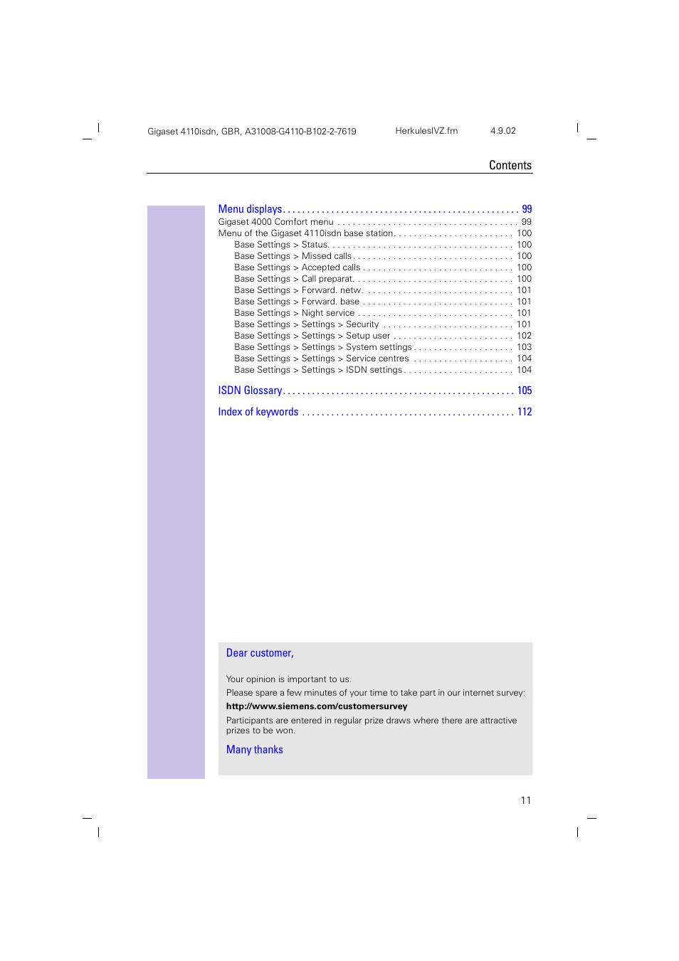 Siemens 4110 User Manual | Page 12 / 116