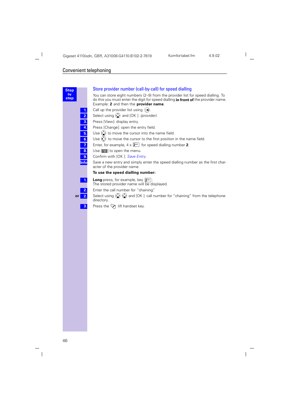 Convenient telephoning | Siemens 4110 User Manual | Page 47 / 116