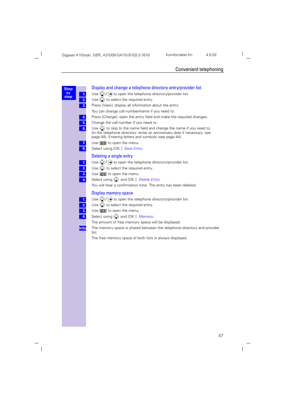 Convenient telephoning | Siemens 4110 User Manual | Page 48 / 116