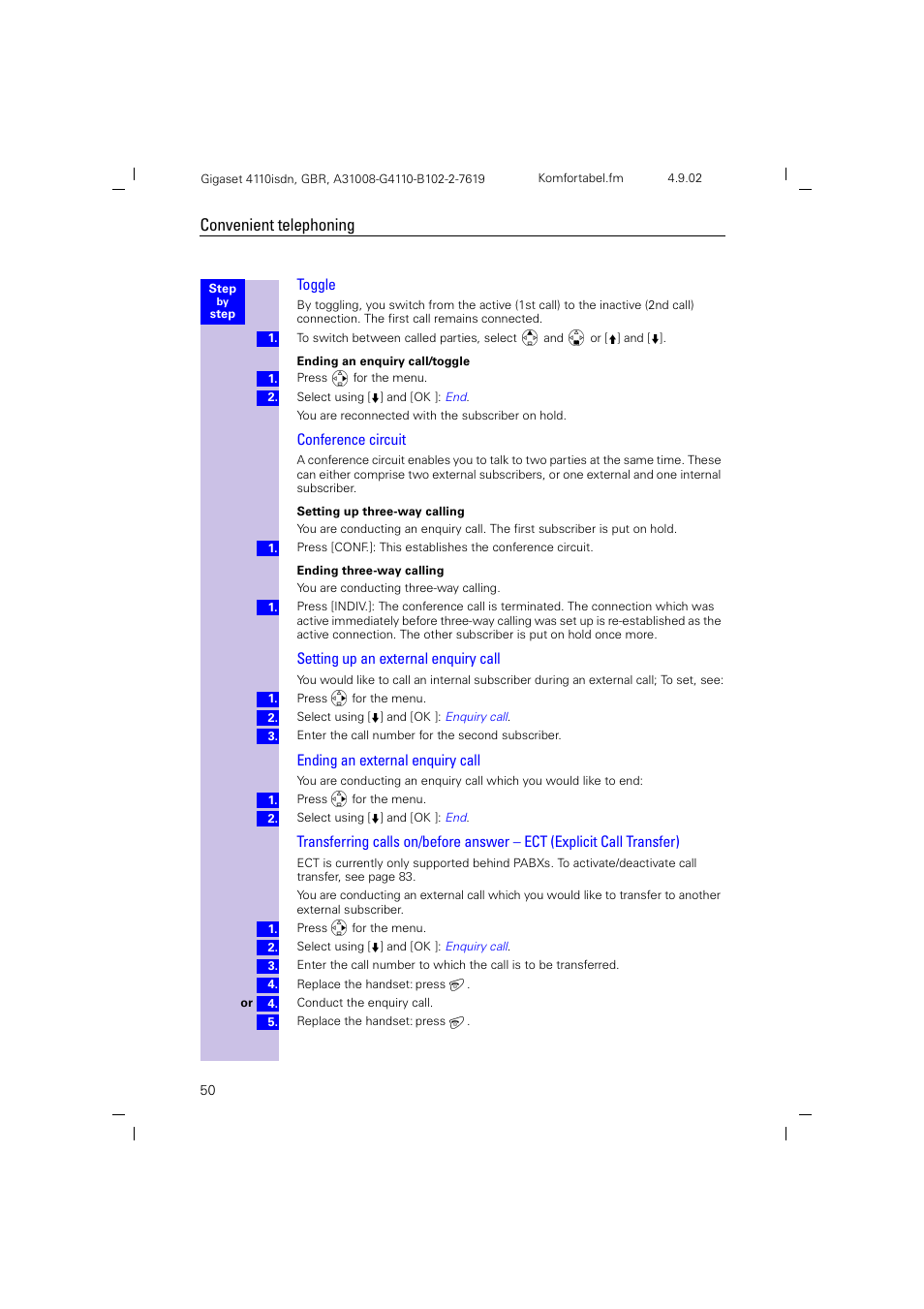 Convenient telephoning | Siemens 4110 User Manual | Page 51 / 116