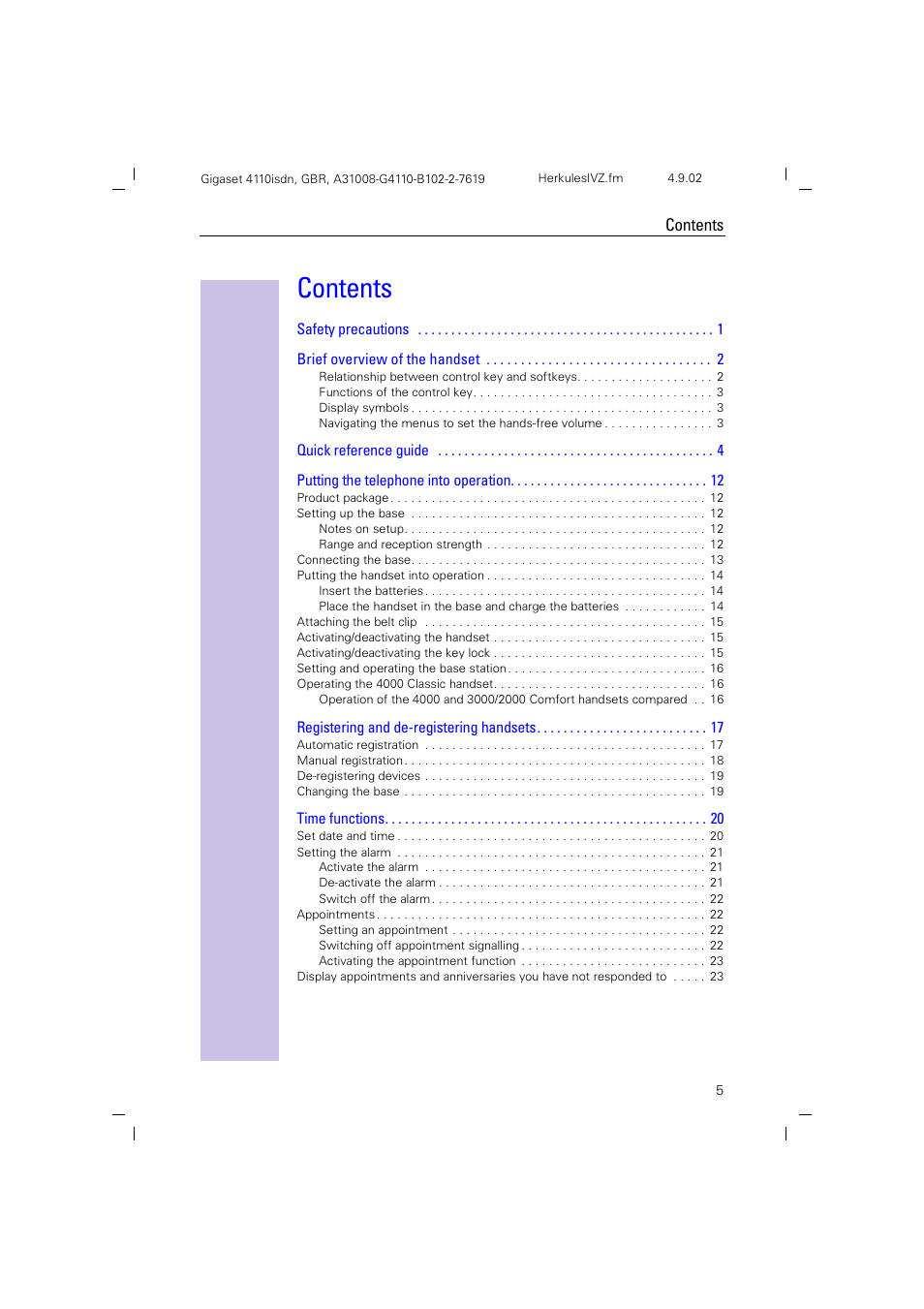 Siemens 4110 User Manual | Page 6 / 116