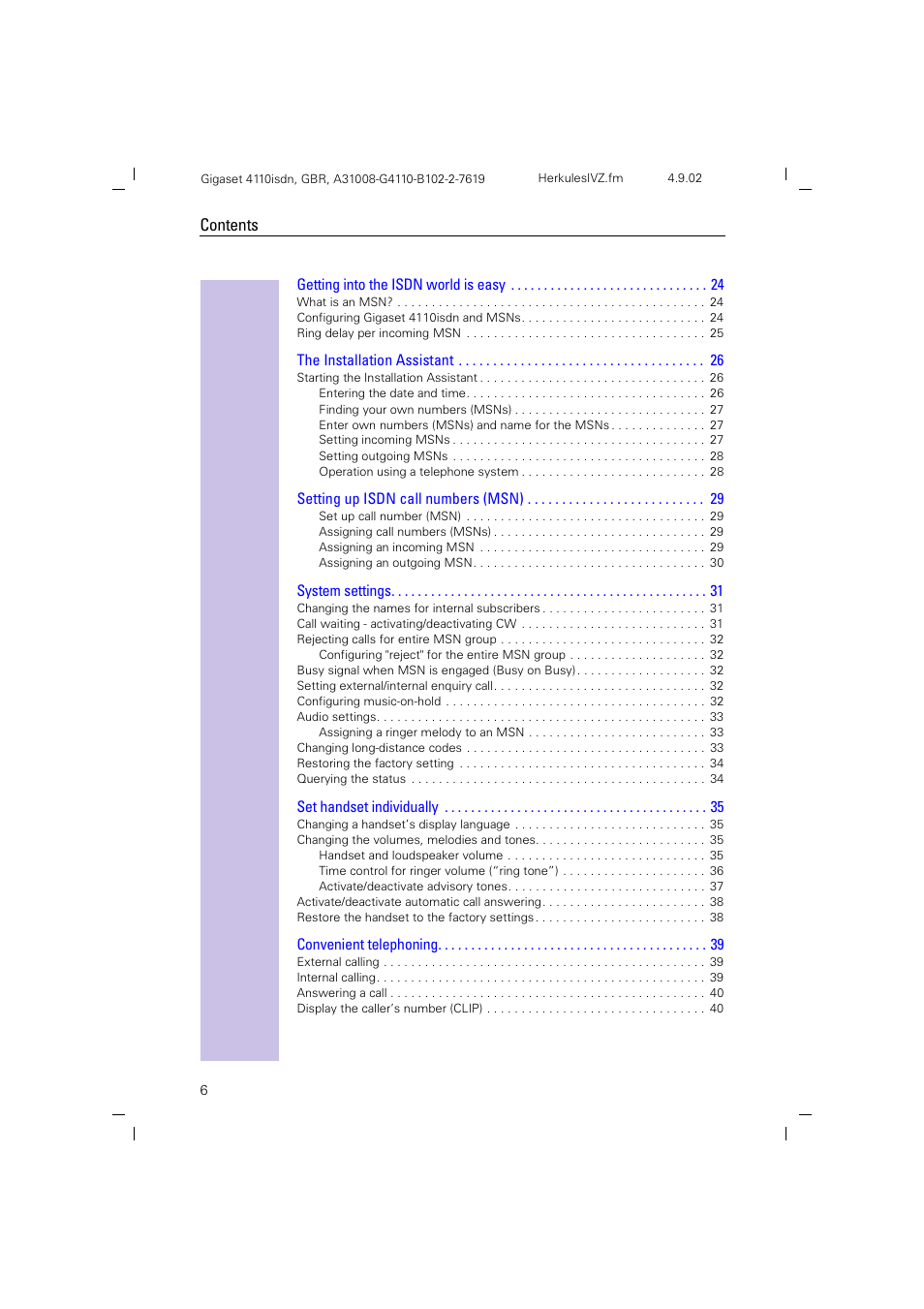 Siemens 4110 User Manual | Page 7 / 116