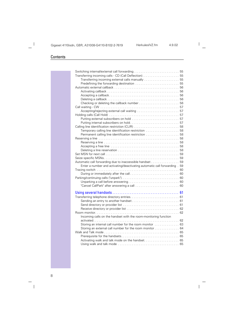 Siemens 4110 User Manual | Page 9 / 116