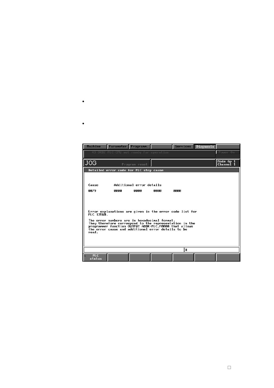 3 ustack, detailed error coding | Siemens SINUMERIK 840C User Manual | Page 60 / 1154