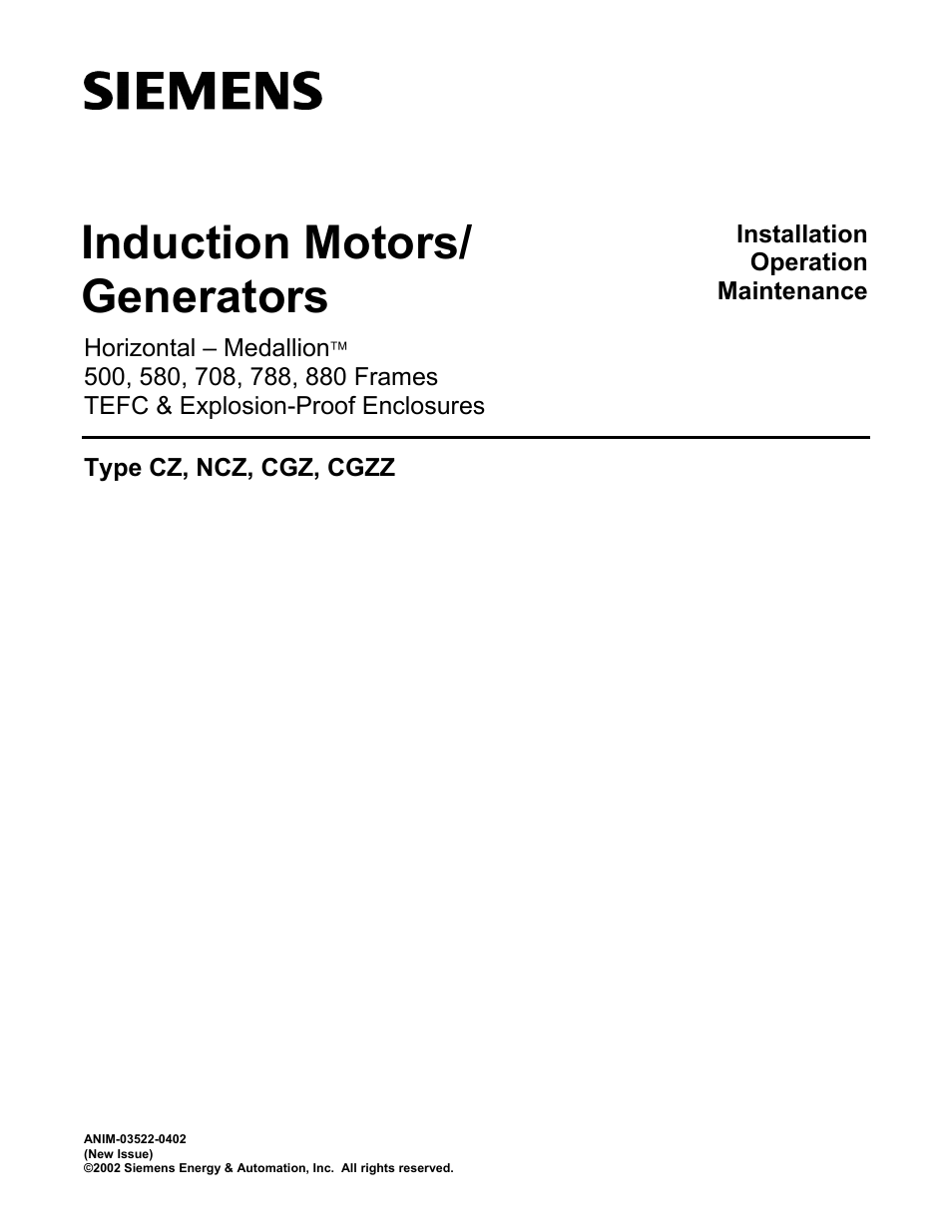 Siemens CGZ User Manual | 34 pages