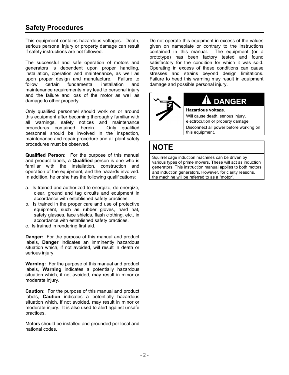 Safety procedures, Danger | Siemens CGZ User Manual | Page 3 / 34