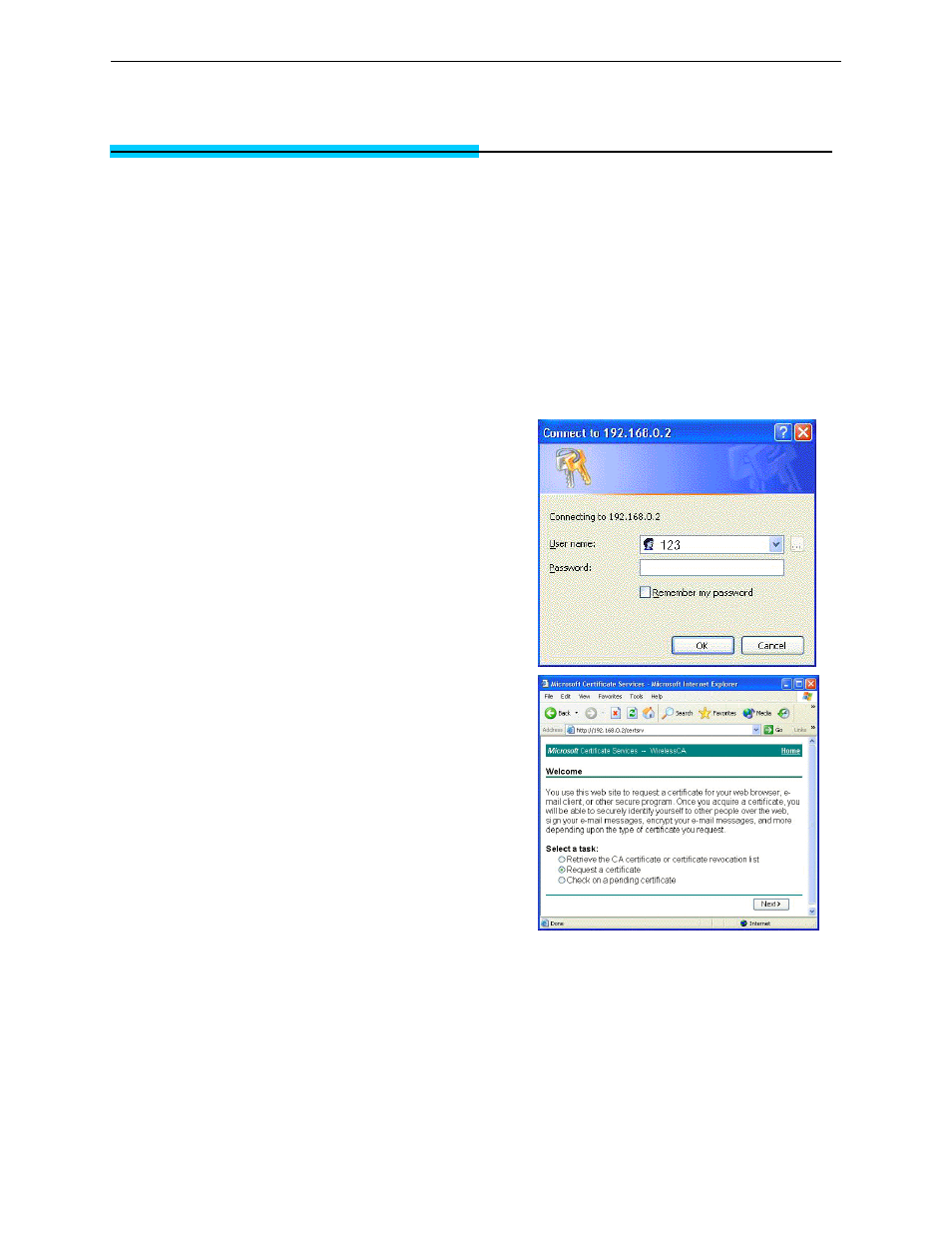 Appendix b: server setup for 802.1x client | Siemens CL-110 User Manual | Page 109 / 111