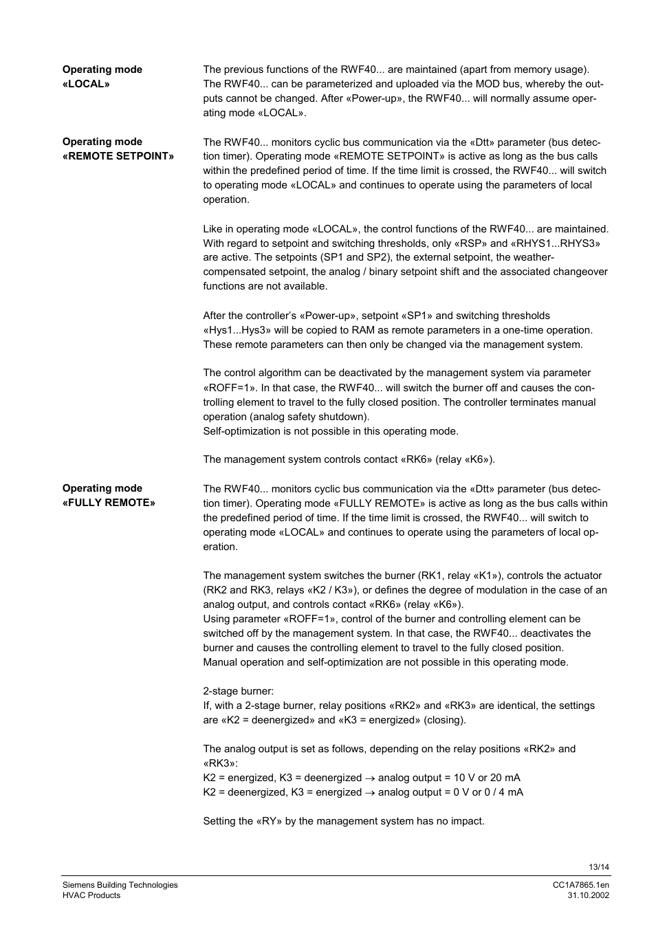 Siemens RS-485 User Manual | Page 13 / 14