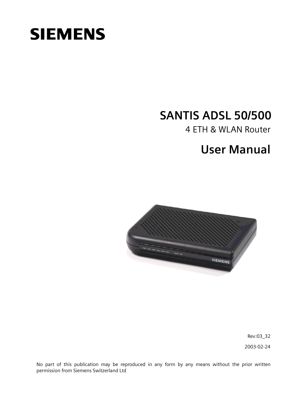 Siemens ADSL 50 User Manual | 73 pages