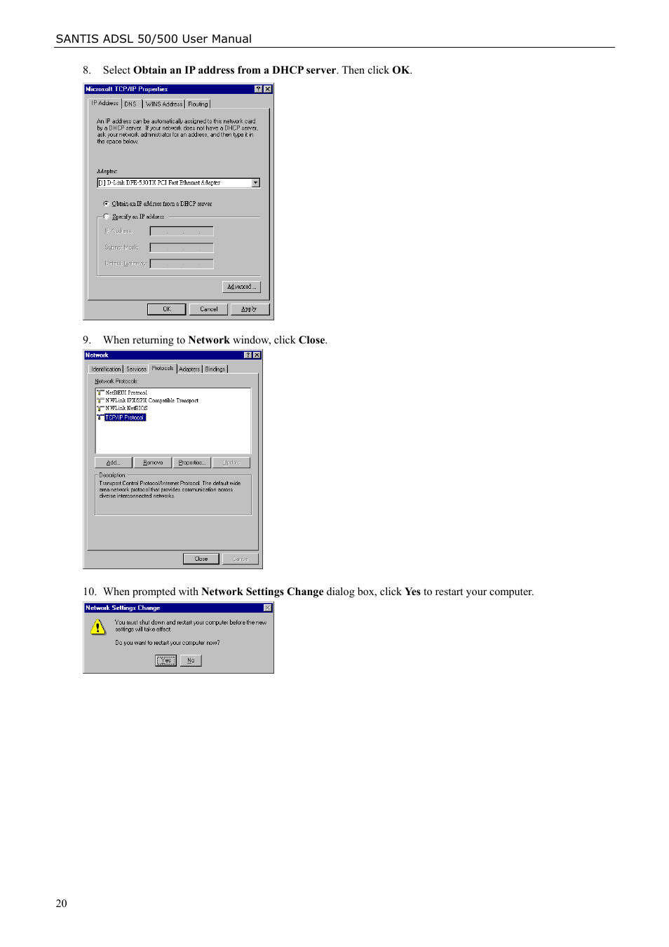 Siemens ADSL 50 User Manual | Page 20 / 73