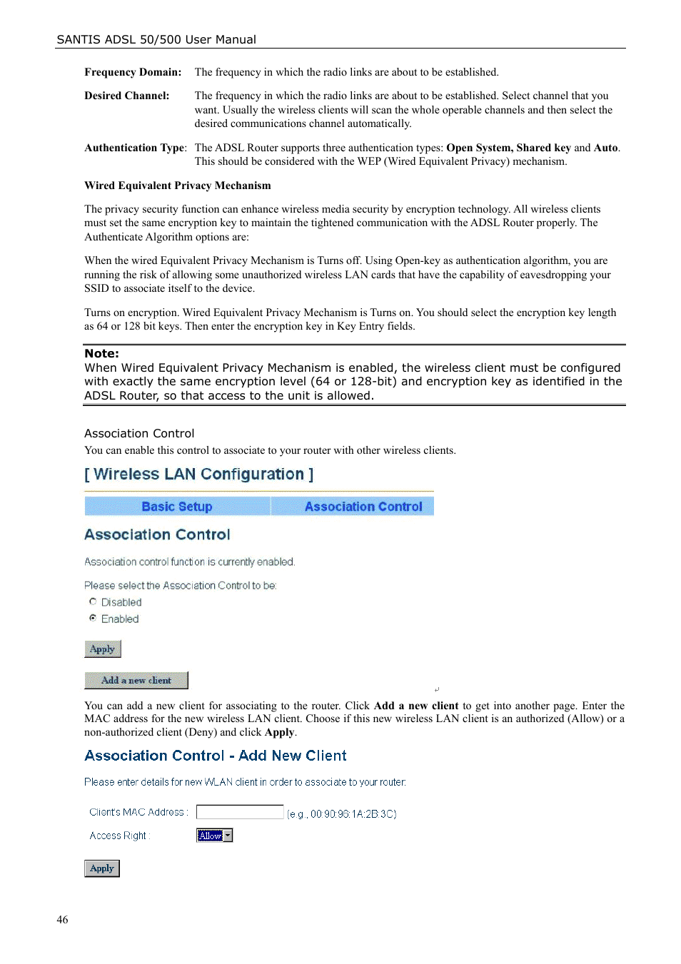 Association control | Siemens ADSL 50 User Manual | Page 46 / 73