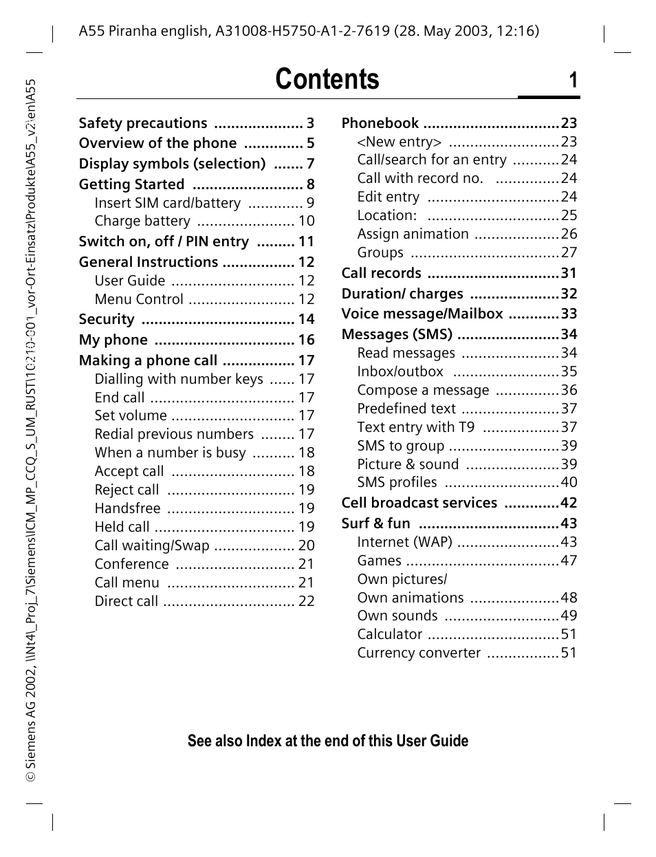 Siemens A55 User Manual | Page 2 / 97