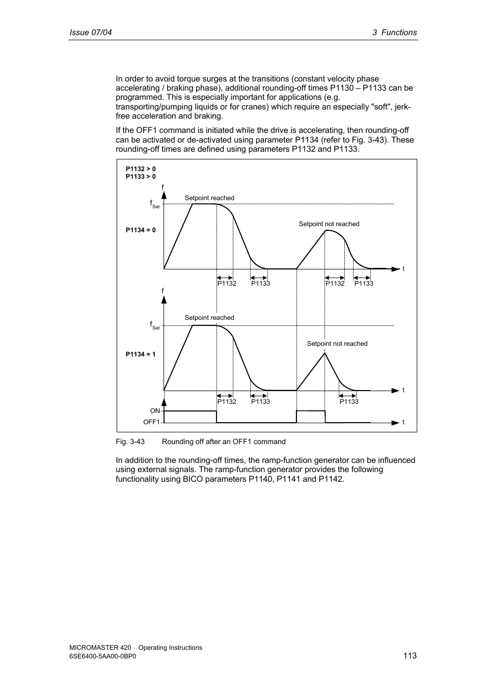 Siemens MICROMASTER 420 User Manual | Page 113 / 190