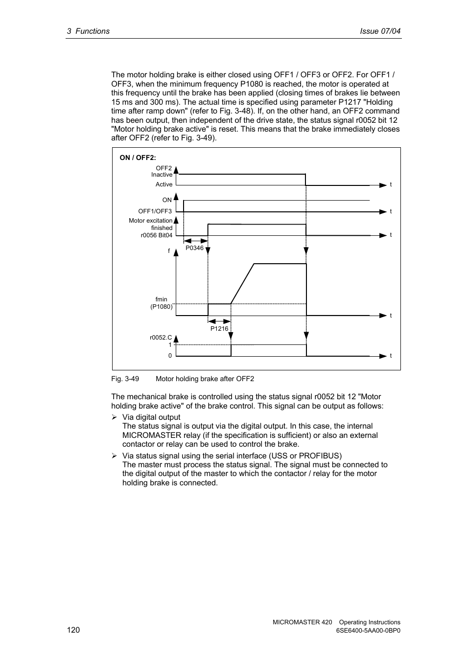 Siemens MICROMASTER 420 User Manual | Page 120 / 190