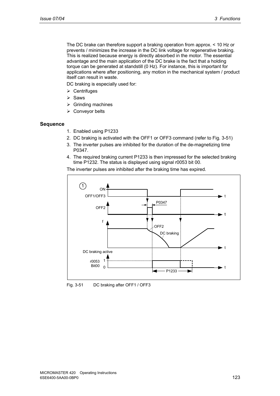 Siemens MICROMASTER 420 User Manual | Page 123 / 190